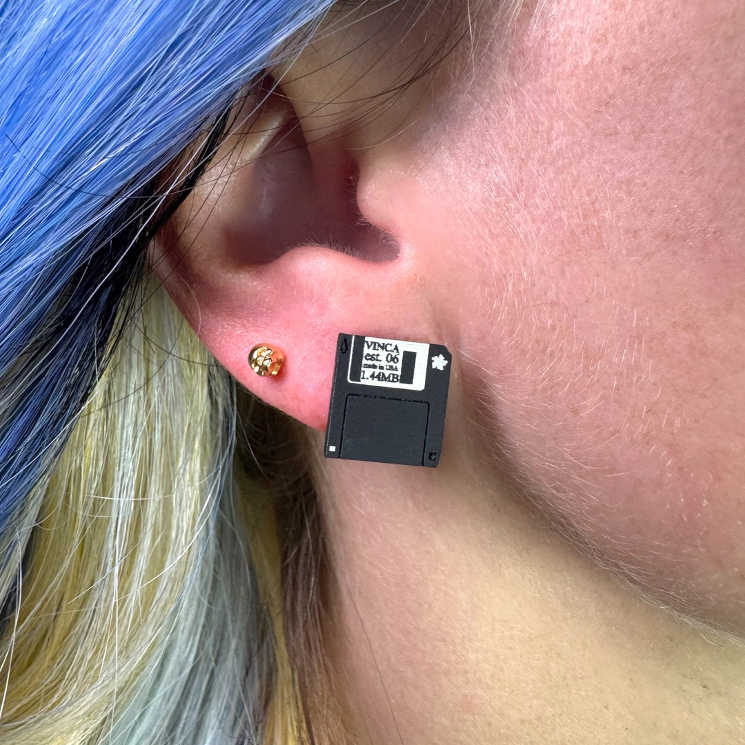 Floppy Disk (AKA The Save Icon) Earrings