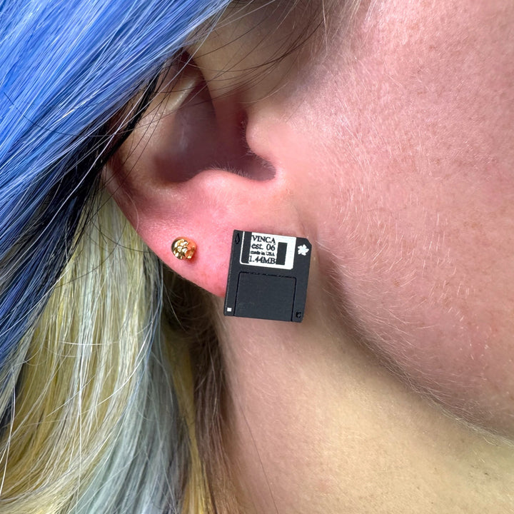 Floppy Disk (AKA The Save Icon) Earrings