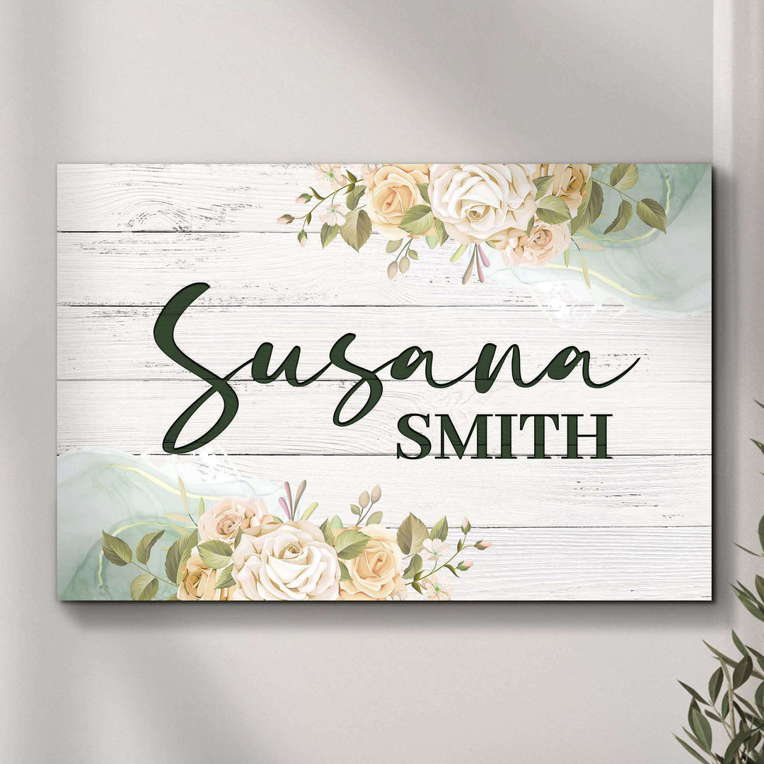 Floral Girls Room Sign