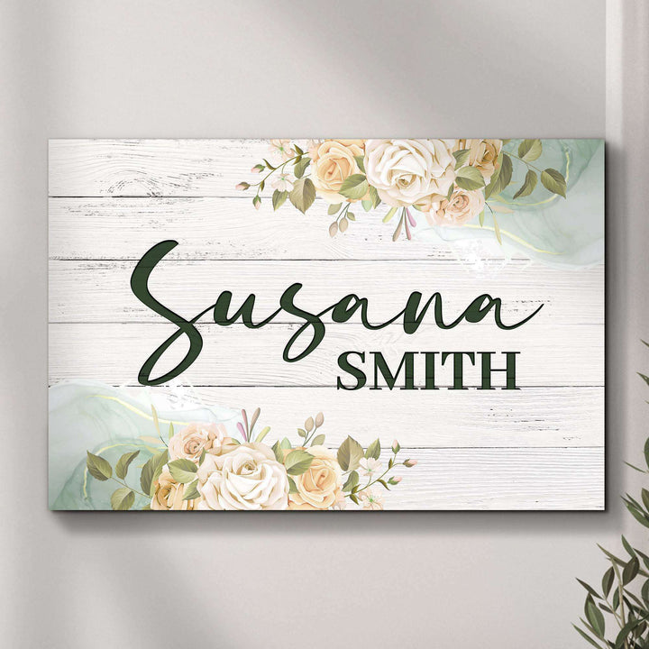 Floral Girls Room Sign