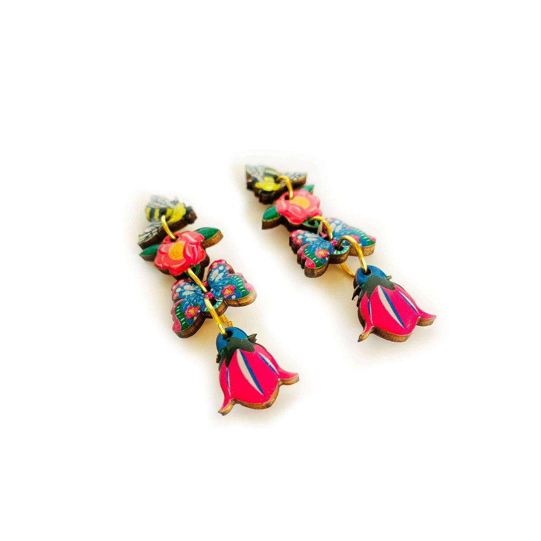 Floral Heaven Dangle Earrings by Rosie Rose Parker