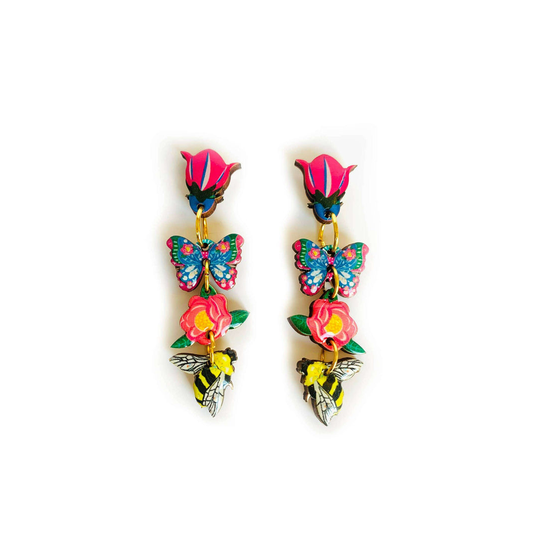 Floral Heaven Dangle Earrings by Rosie Rose Parker