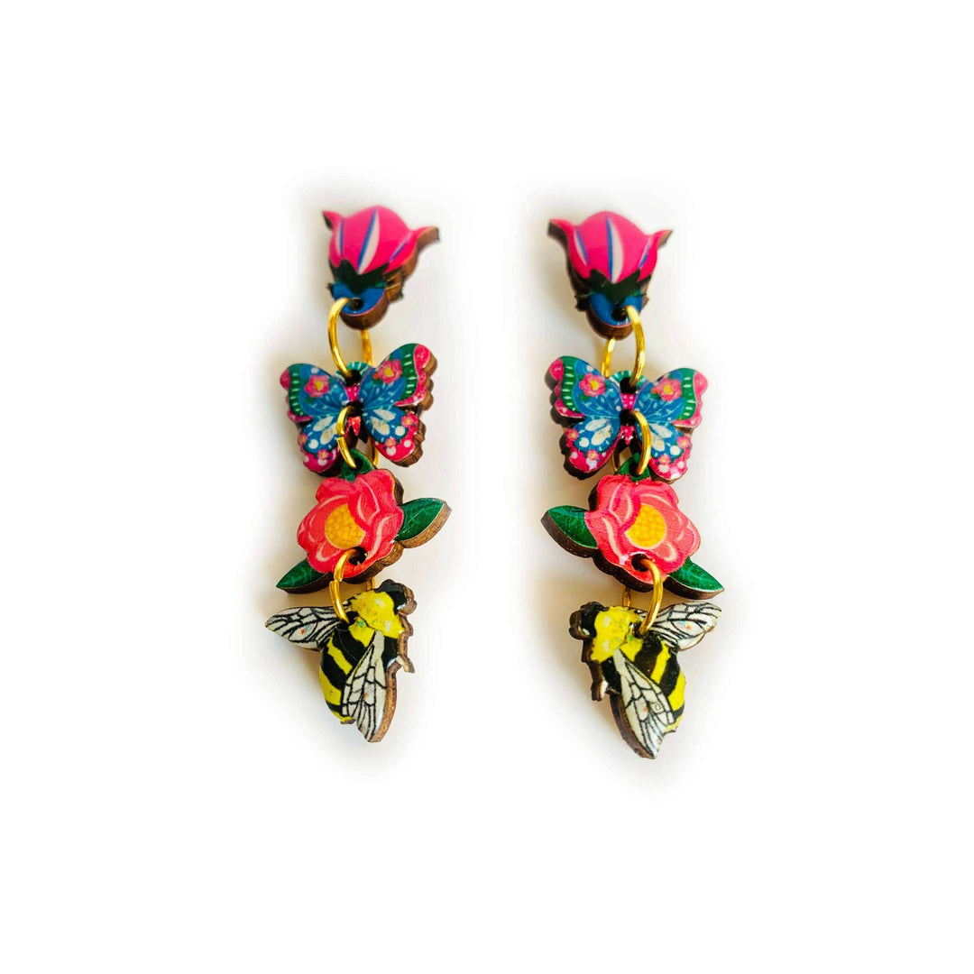 Floral Heaven Dangle Earrings by Rosie Rose Parker