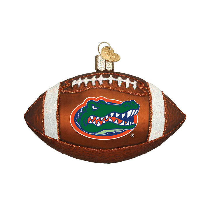 Old World Christmas Florida Football Blown Glass Ornament