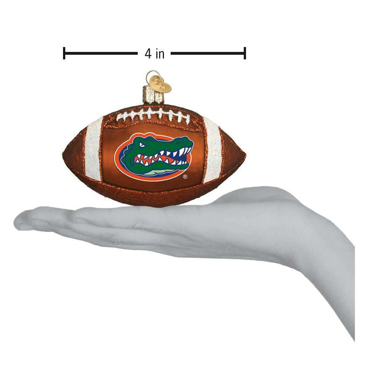 Old World Christmas Florida Football Blown Glass Ornament