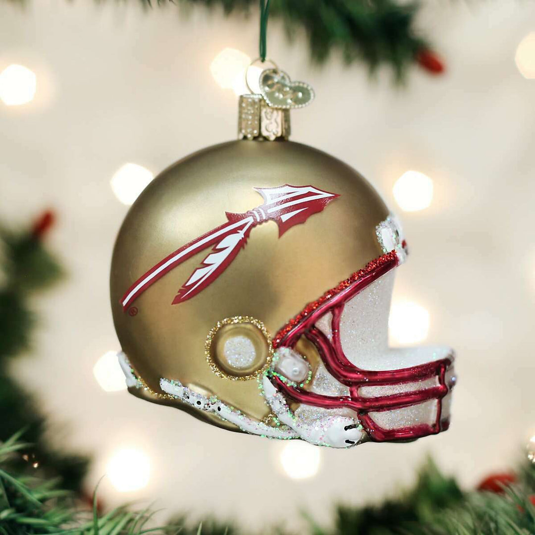 Old World Christmas Florida State Helmet Blown Glass Ornament