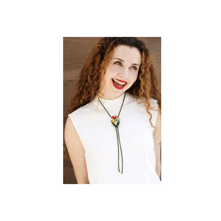 Flower and Snail Bolo Necklace – view 4