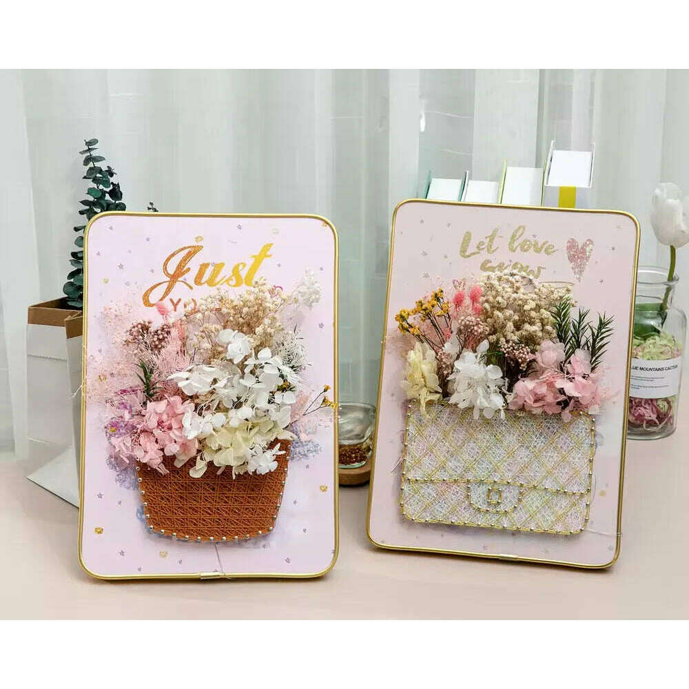 Flower String Art Kit with Stand. Simple Decorative DIY String Art Craft Kit M1-2 DHBC28024