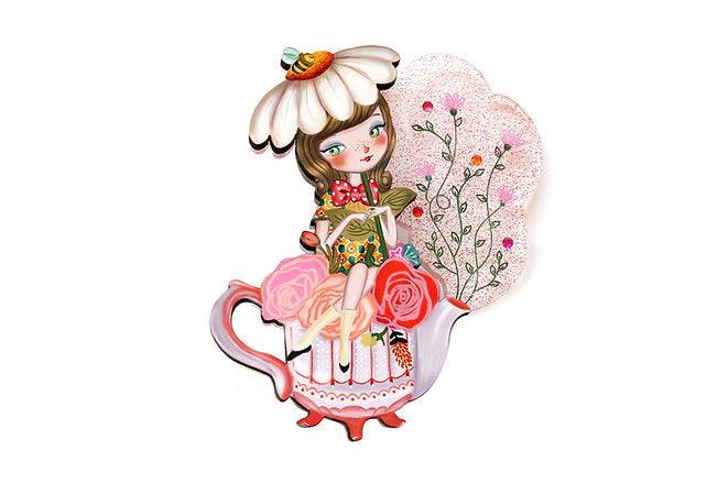 Flower Tea Brooch by LaliBlue - Quirks!