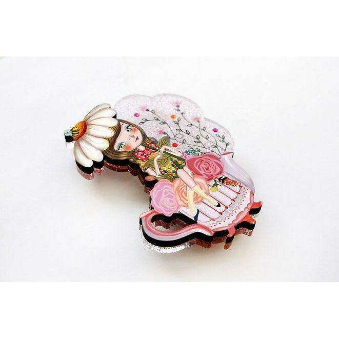 Flower Tea Brooch by LaliBlue - Quirks!