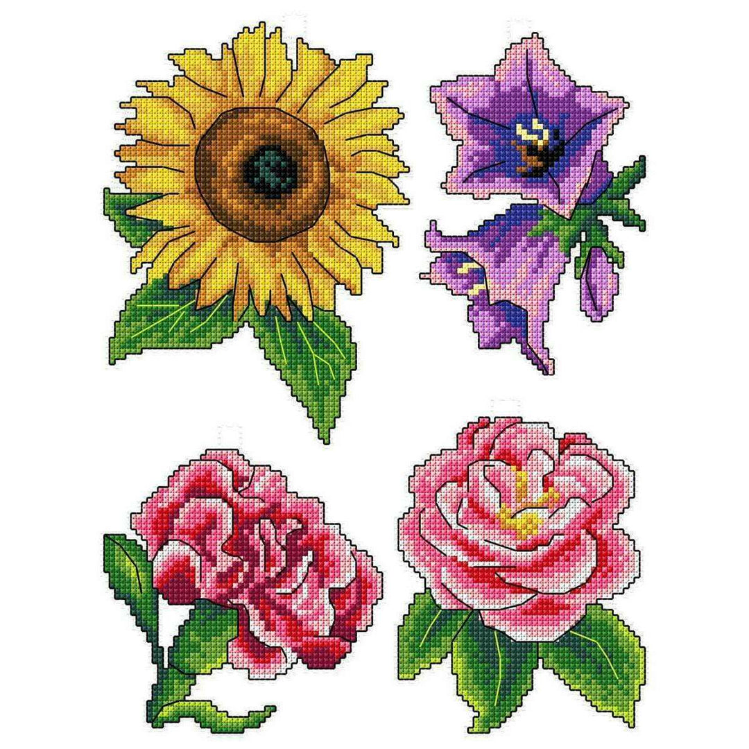 "Flowers" 124CS Counted Cross-Stitch Kit