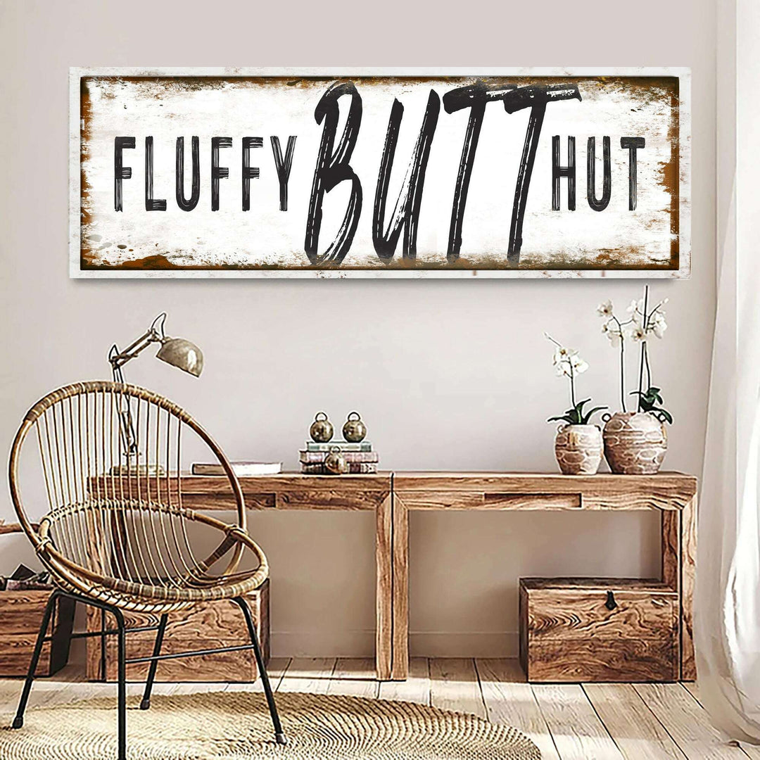Fluffy Butt Hut Chicken Coop Sign