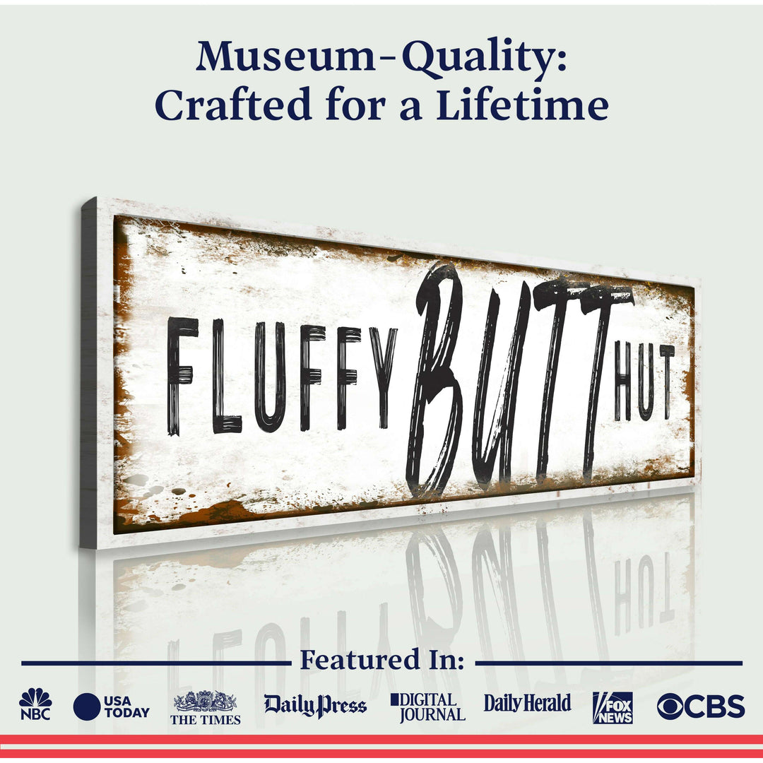 Fluffy Butt Hut Chicken Coop Sign