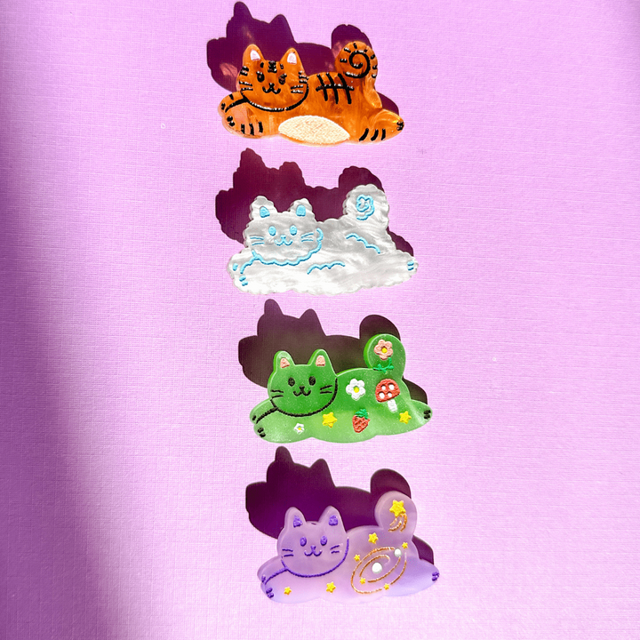 Flying Cat Hair Clips & Pins