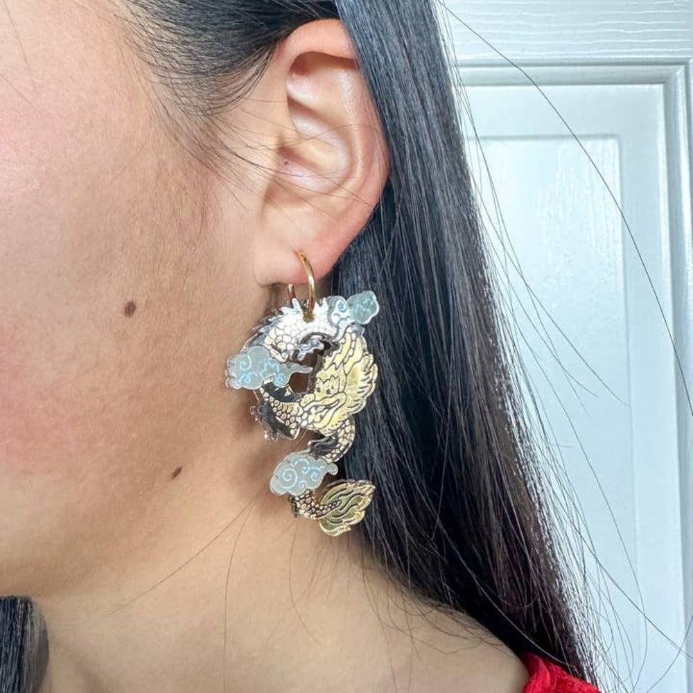 Flying Dragon Earrings 1