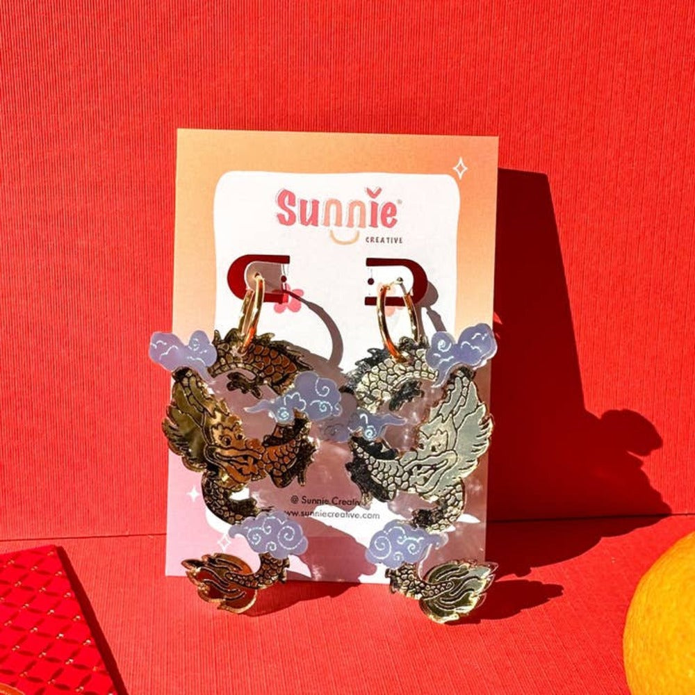 Flying Dragon Earrings 2