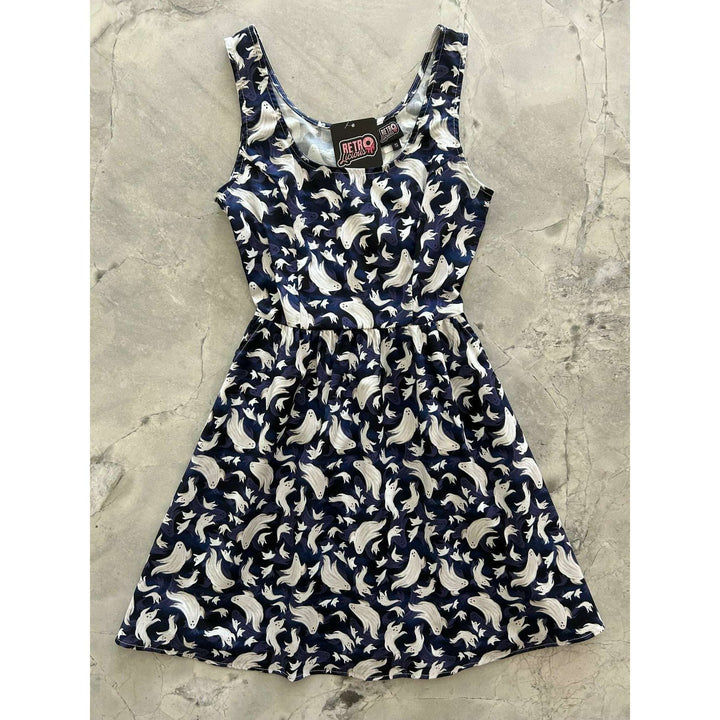 Flying Ghosts Shorter Length Fit & Flare Dress