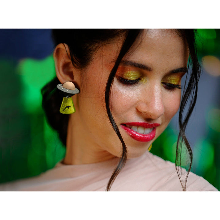 Flying Saucer Earrings by Laliblue 1