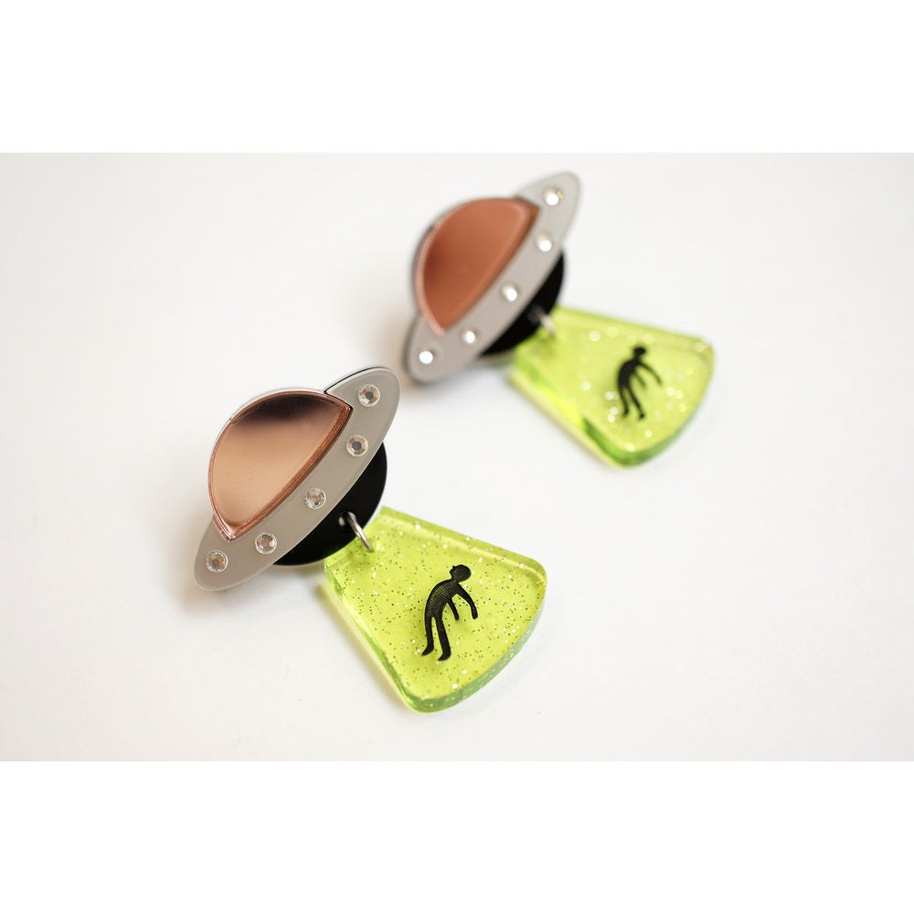 Flying Saucer Earrings by Laliblue 2