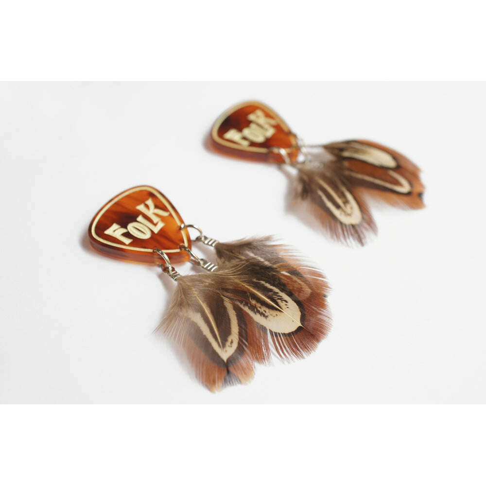 Folk Guitar Pick Earrings by Laliblue 1