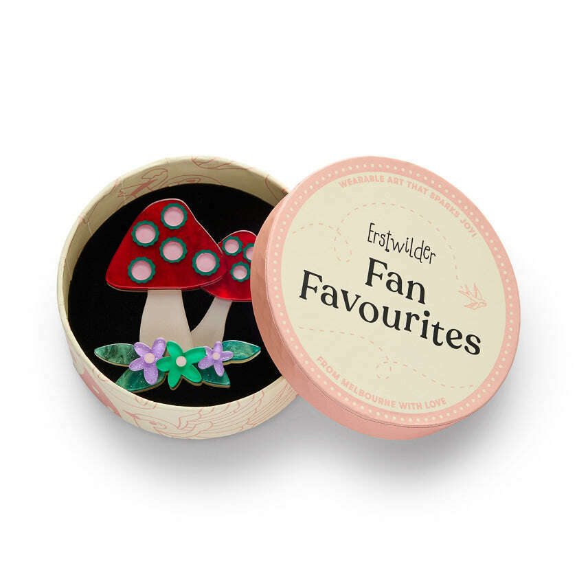 Forest Fun Guy Brooch by Erstwilder