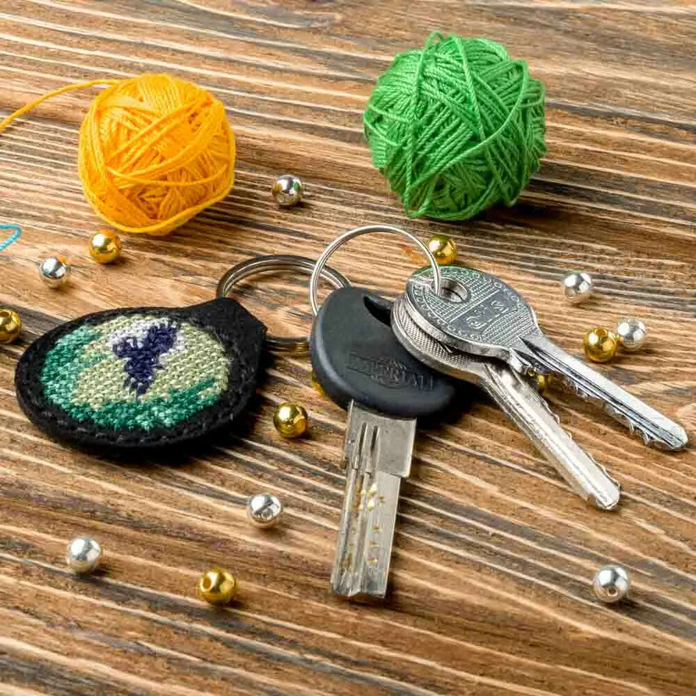 Forest Key Chain Cross-stitch kit on artificial leather FLHL-015