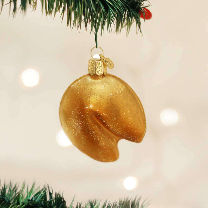 Old World Christmas Fortune Cookie Blown Glass Ornament