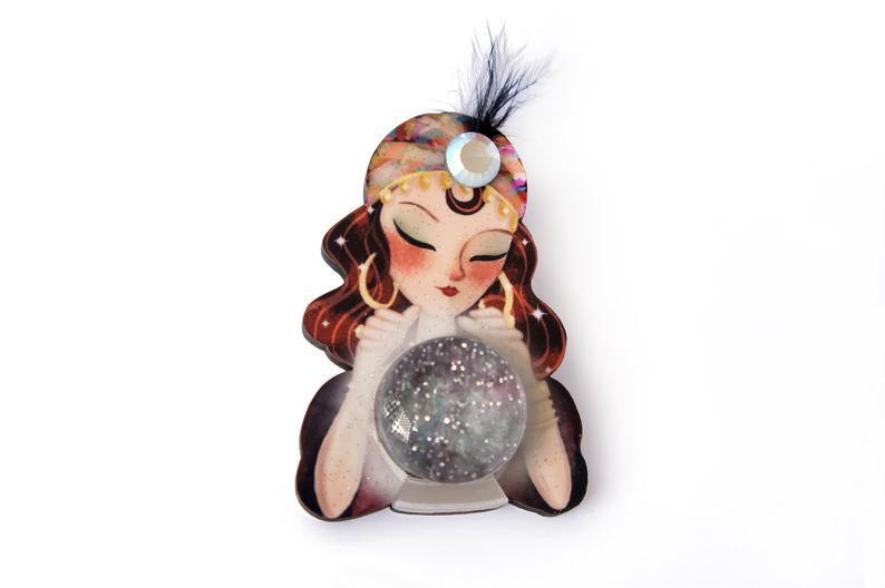 Fortune Teller Brooch by LaliBlue - Quirks!