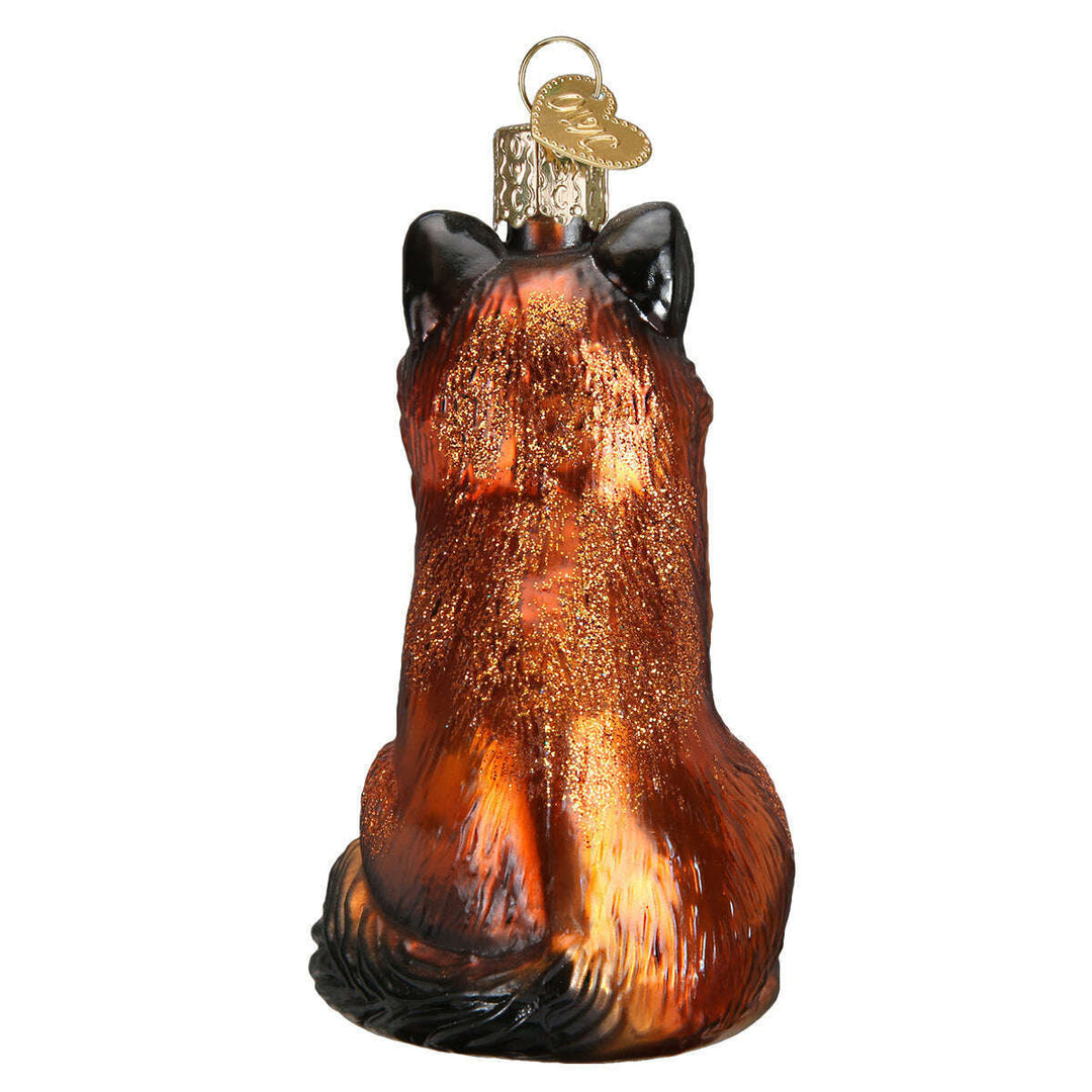 Old World Christmas Fox Blown Glass Ornament