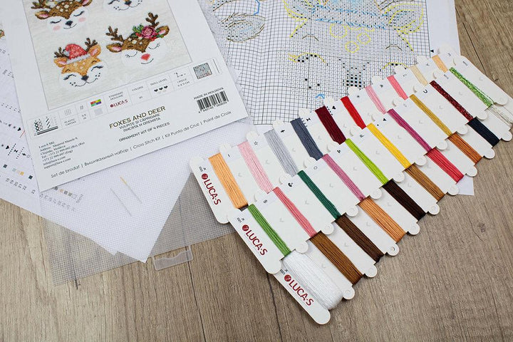 Foxes and Deer JK032L Counted Cross-Stitch Kit