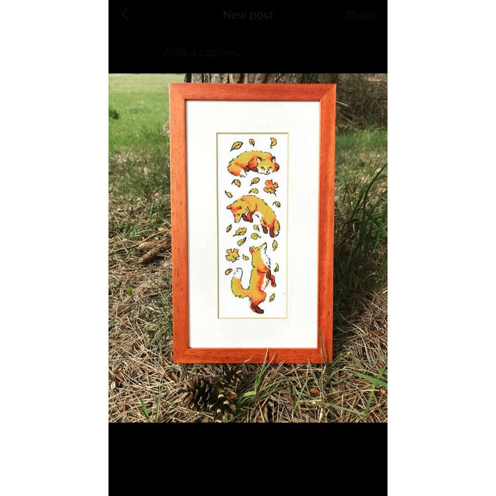 Foxes in Leaves R1879 Counted Cross Stitch Kit