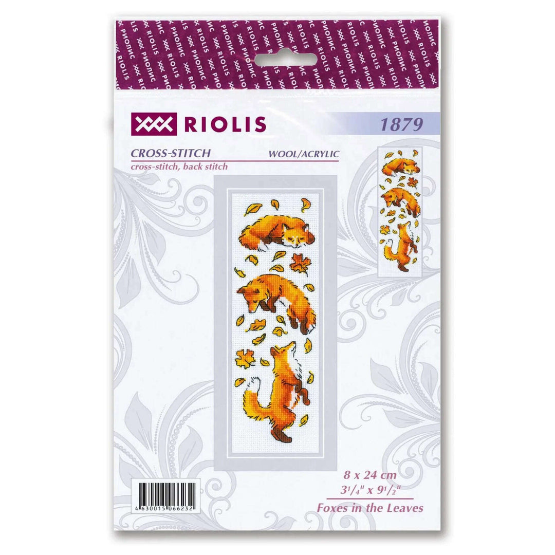 Foxes in Leaves R1879 Counted Cross Stitch Kit