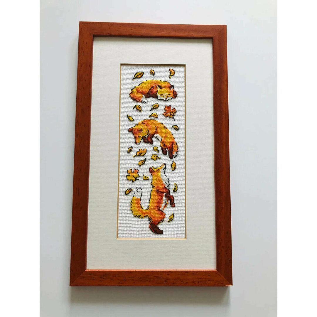 Foxes in Leaves R1879 Counted Cross Stitch Kit
