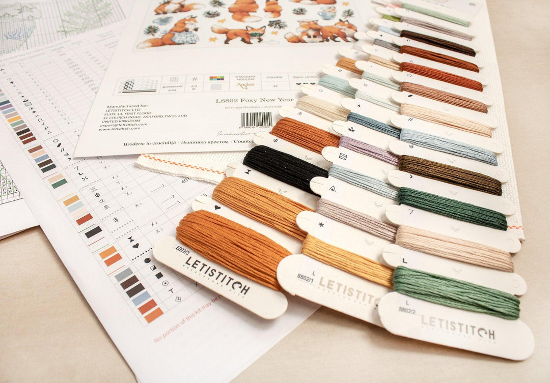 Foxy New Year L8802 Counted Cross Stitch Kit