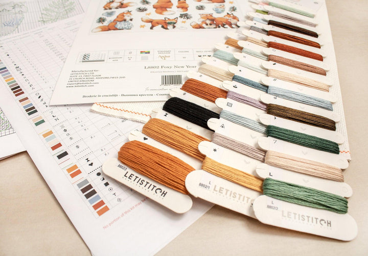 Foxy New Year L8802 Counted Cross Stitch Kit