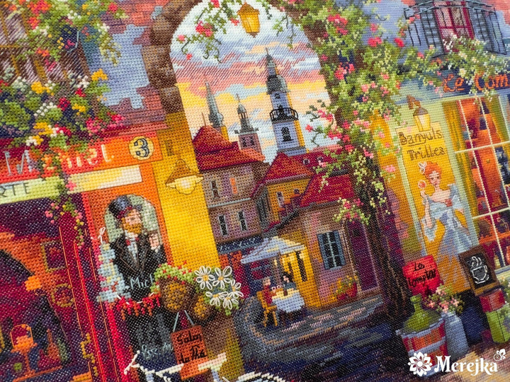 French Cafe K-227 Counted Cross-Stitch Kit