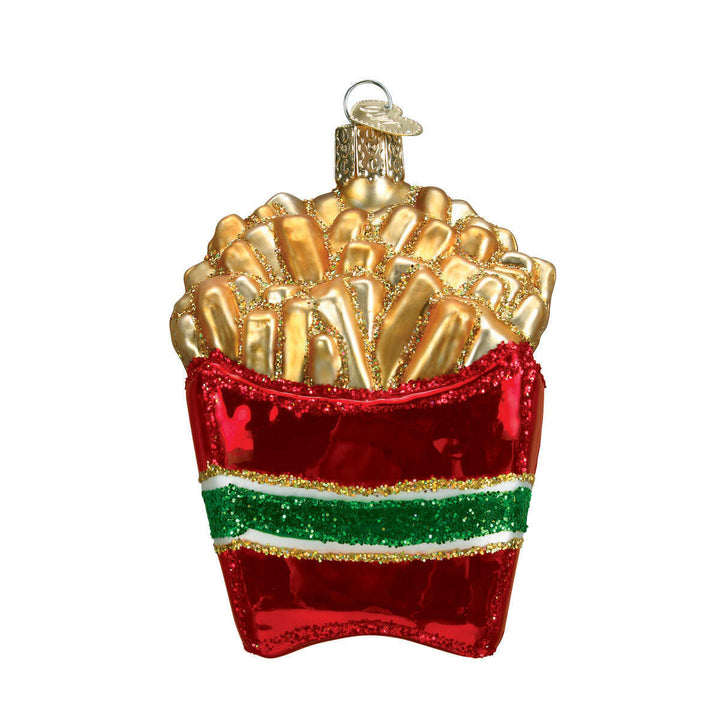 Old World Christmas French Fries Blown Glass Ornament