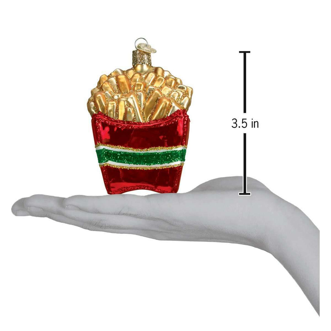Old World Christmas French Fries Blown Glass Ornament