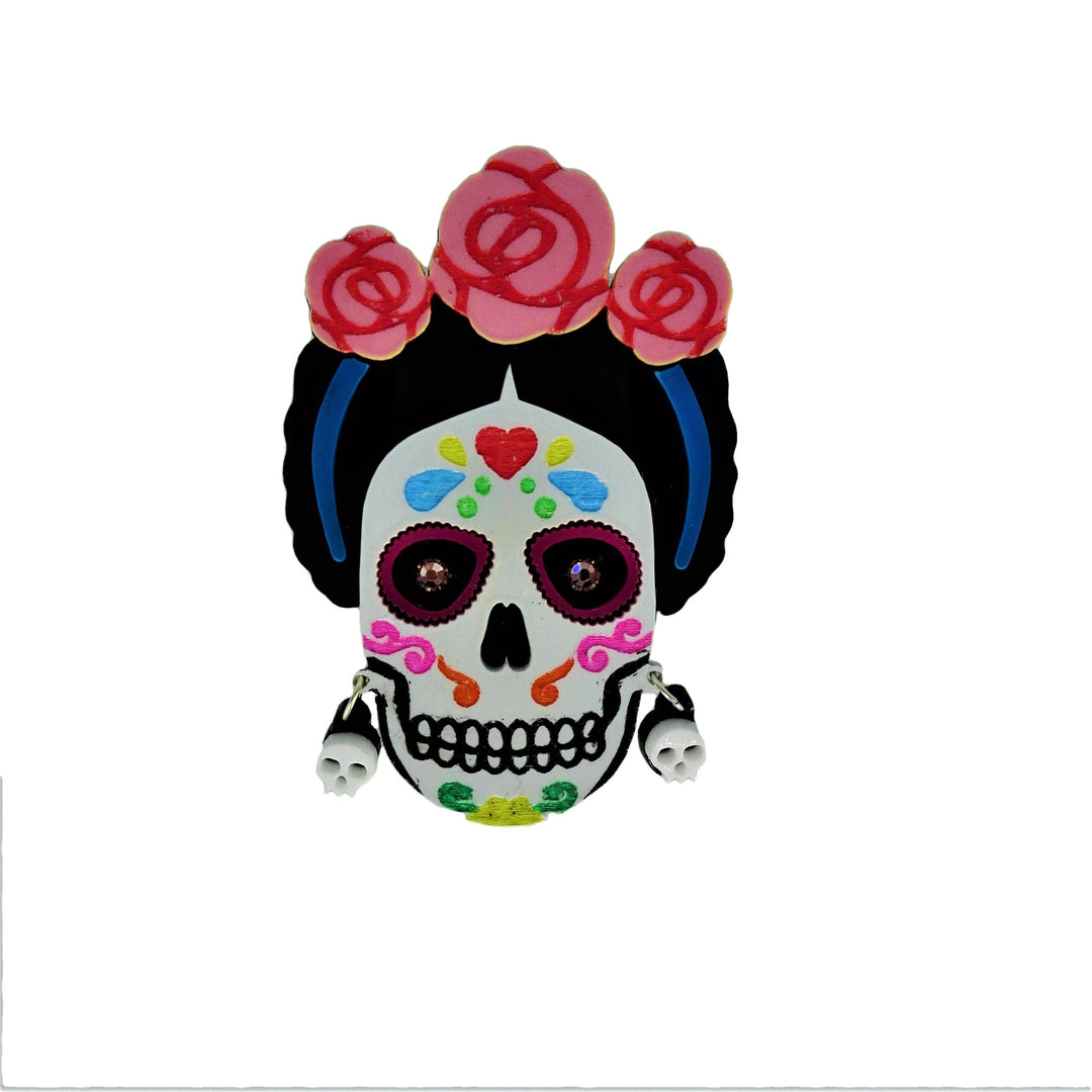 Frida Sugar Skull Brooch
