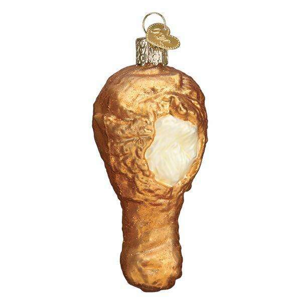Old World Christmas Fried Chicken Blown Glass Ornament