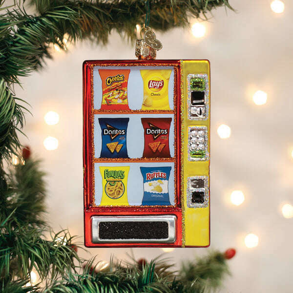 Old World Christmas Frito-Lay Vending Machine Blown Glass Ornament