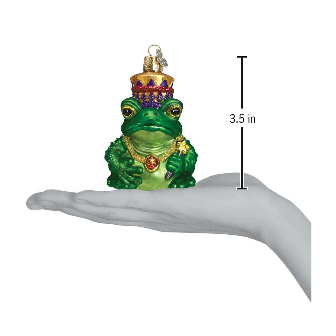 Old World Christmas Frog King Blown Glass Ornament