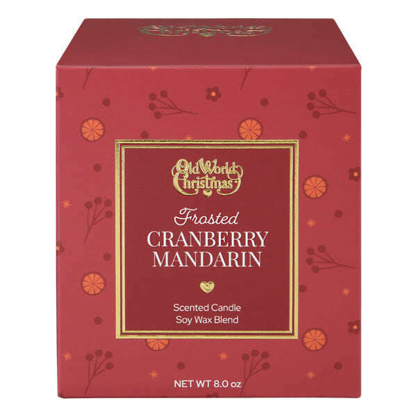 Old World Christmas Frosted Cranberry Mandarin Candle