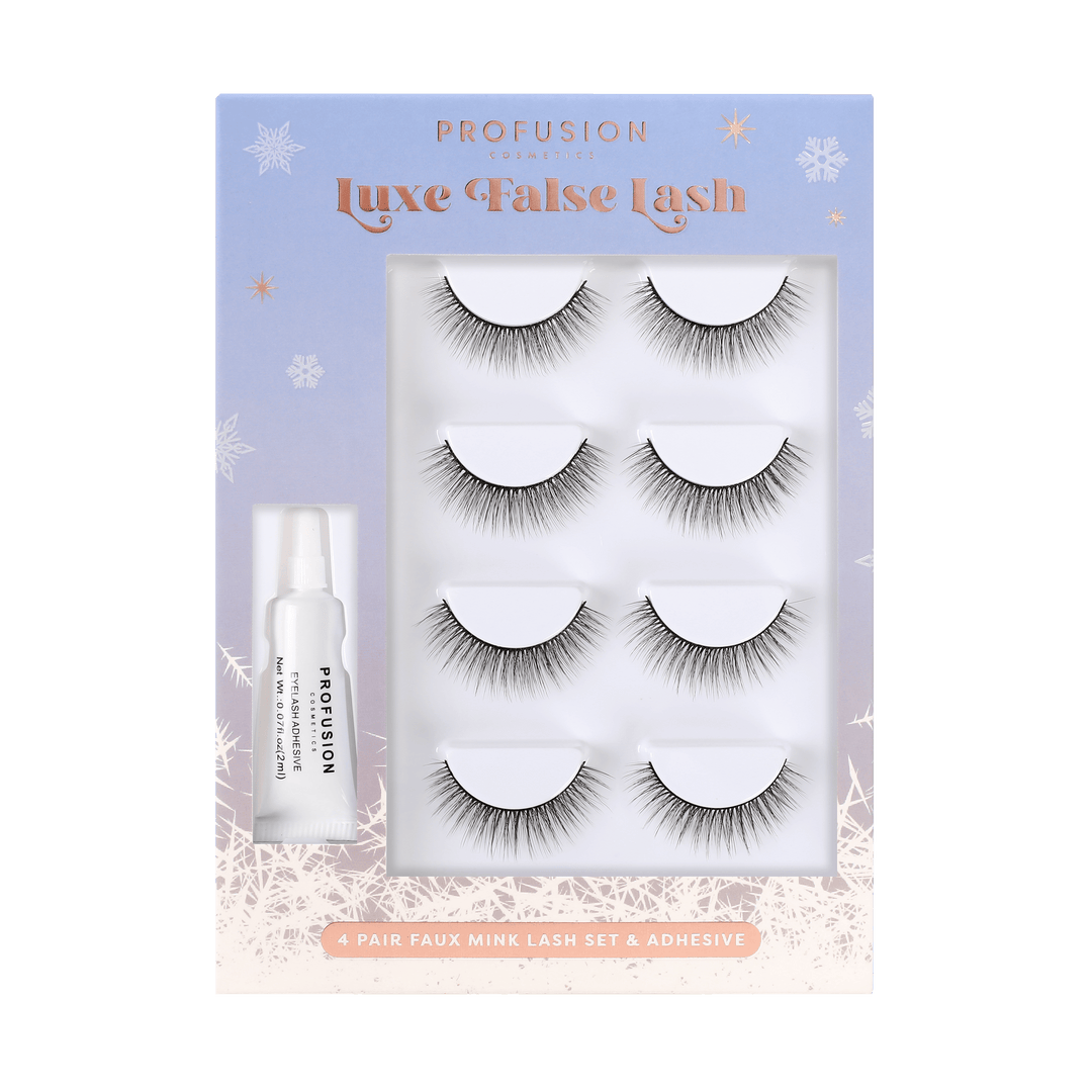 Frosted Snow Sparkle | 4 Pair Luxe False Lash Set