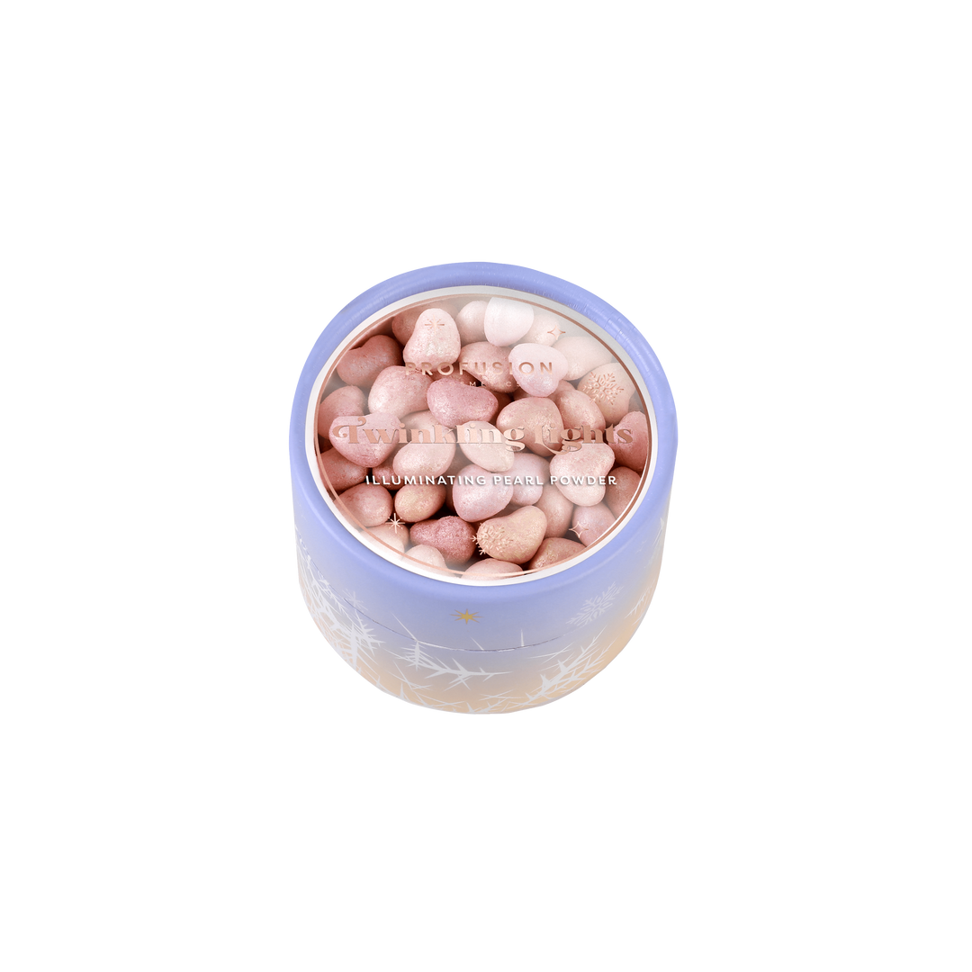 Frosted Snow Sparkle | Twinkling Lights Powder Puff Set