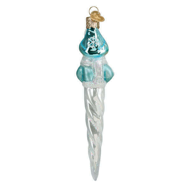 Old World Christmas Frosty Elf Icicle Blown Glass Ornament