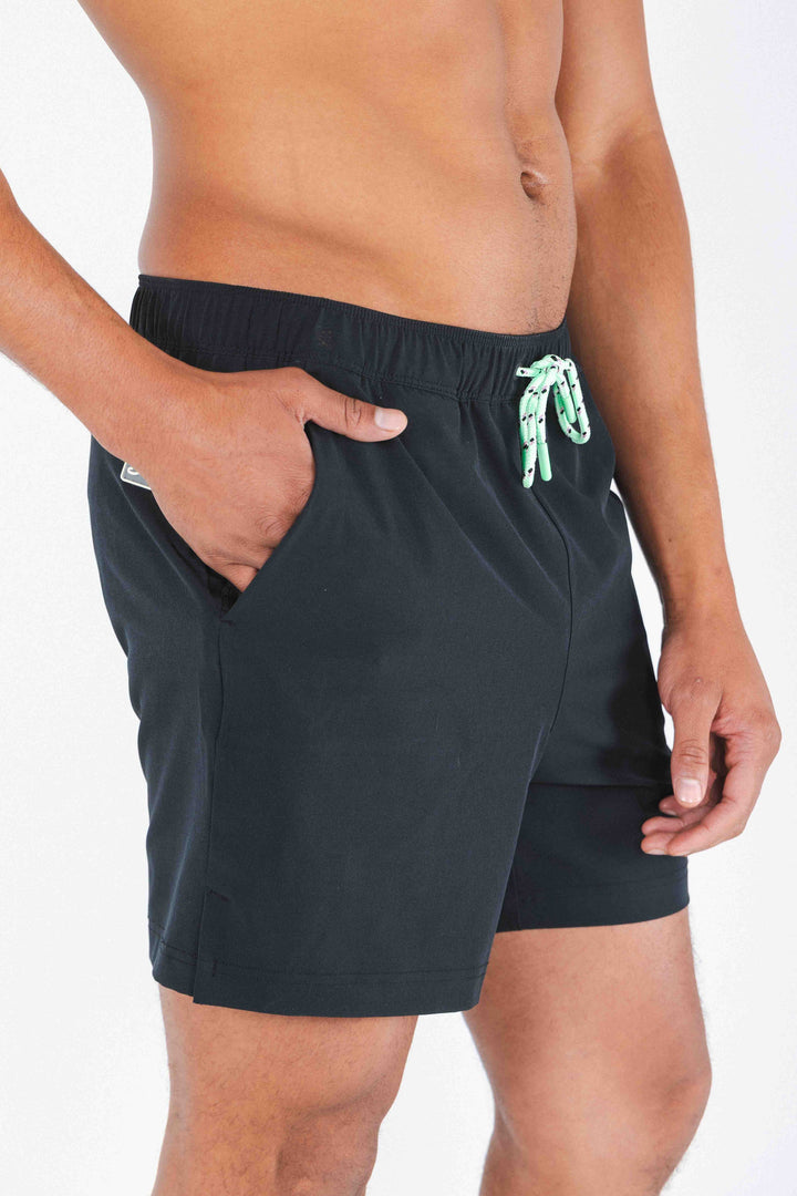 The Funky Fresh | Black and Neon Tribal Ball Hammock® Pouch 5" Swim Trunks