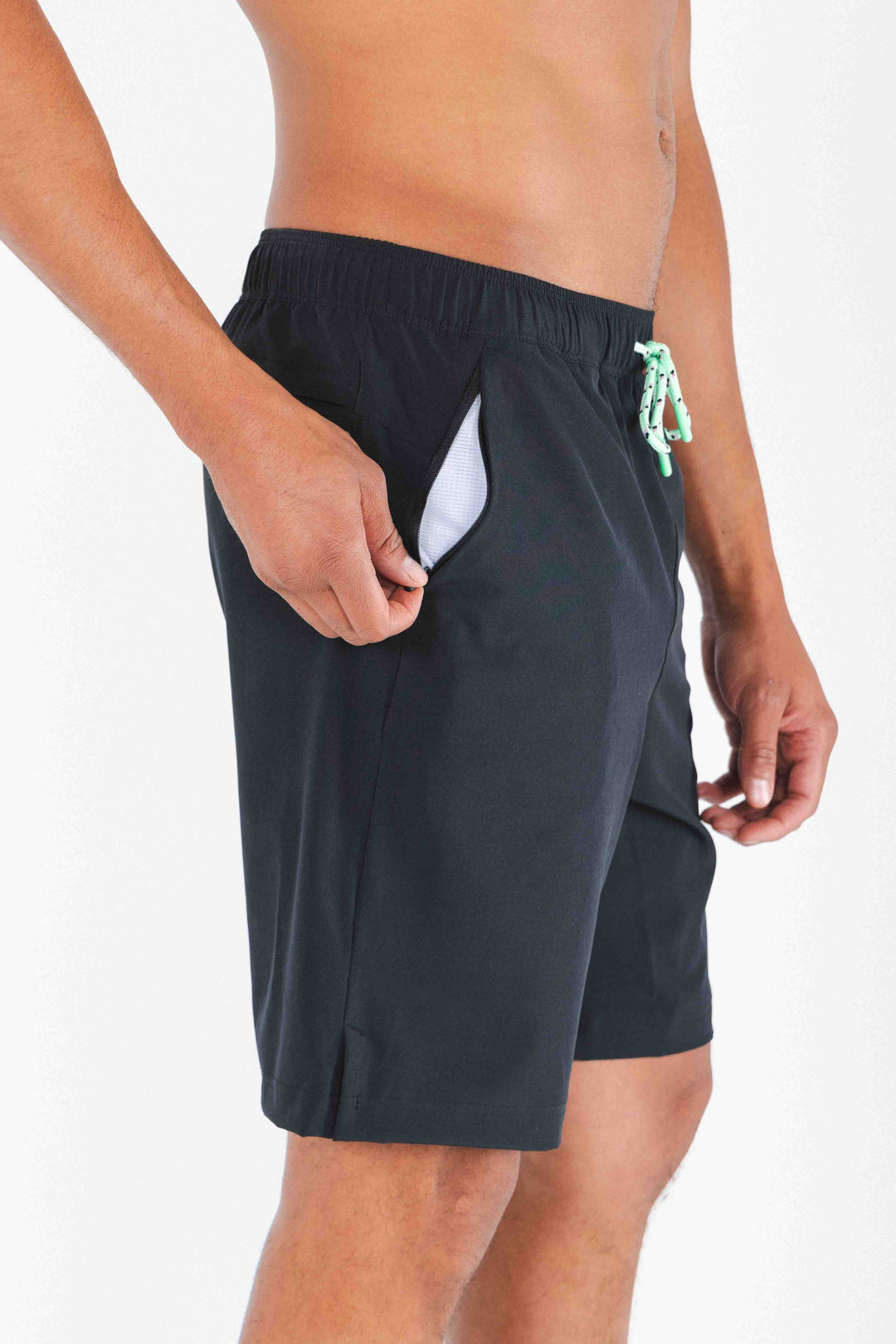 The Funky Fresh | Black and Neon Tribal Ball Hammock® Pouch 8" Swim Trunks