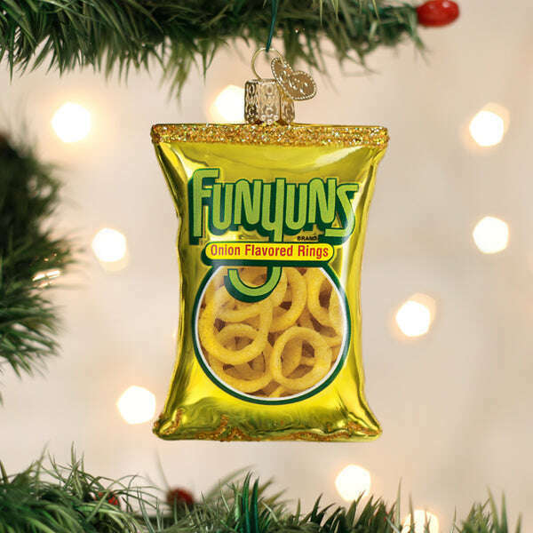 Old World Christmas Funyuns Blown Glass Ornament