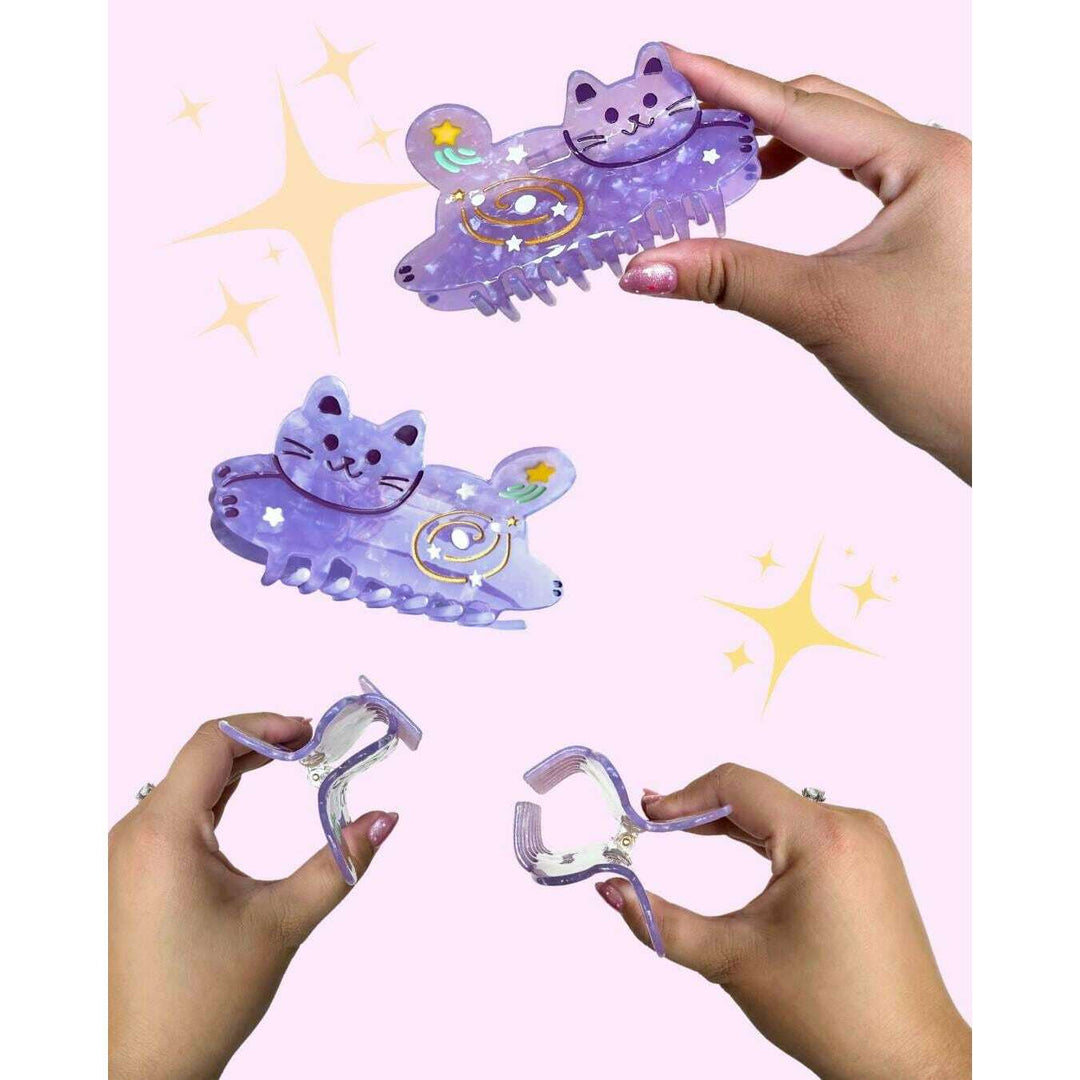 Galaxy Cat Hair Claw Clip
